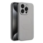 iPhone 15 Pro MagSafe silikonska maskica sa zaštitom kamere – titan siva - Slika 2