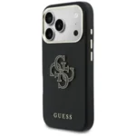 iPhone 17 Pro Guess maskica (PU FW Resin Logo) – crna - Slika 2