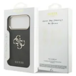 iPhone 17 Pro Max Guess maskica (PU Big 4G Classic Logo) – zlatno-crna - Slika 2