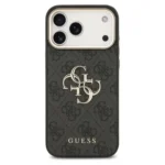 iPhone 17 Pro Max Guess maskica (PU Big 4G Classic Logo) – zlatno-crna - Slika 3