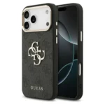 iPhone 17 Pro Max Guess maskica (PU Big 4G Classic Logo) – zlatno-crna
