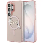 Samsung Galaxy S26 Ultra Karl Lagerfeld maskica (Magnetic IML KC Script) – ružičasta
