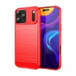 iPhone 17 Pro Max TPU Karbon mat maskica – crvena