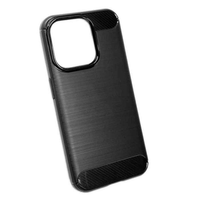 iphone-15-pro-tpu-karbon-mat-maskica-crna iPhone 15 Pro TPU Karbon mat maskica – crna - Slika 1