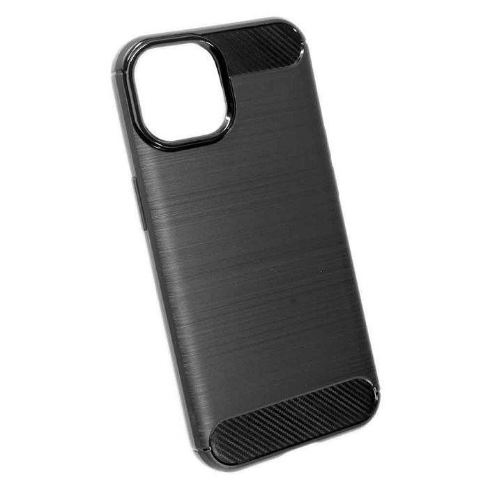 iphone-15-tpu-karbon-mat-maskica-crna iPhone 15 TPU Karbon mat maskica – crna - Slika 1