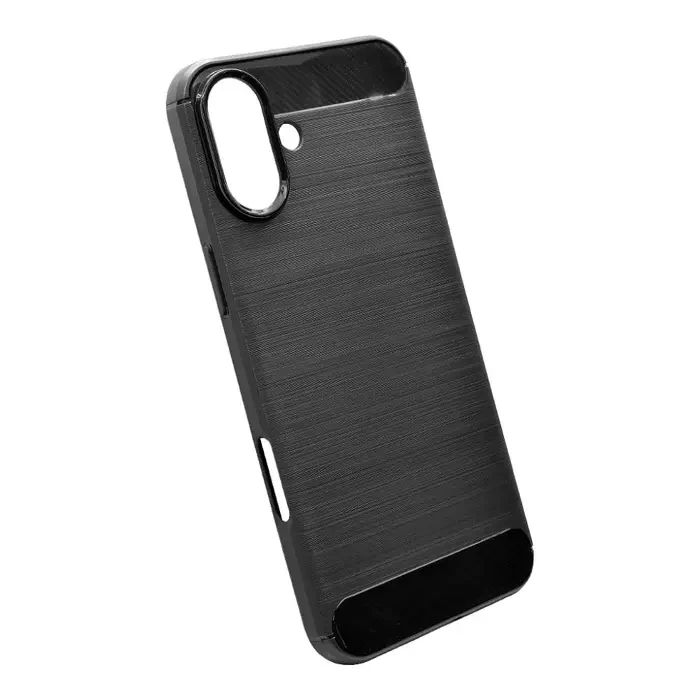 iphone-16-tpu-karbon-mat-maskica-crna iPhone 16 TPU Karbon mat maskica – crna - Slika 1