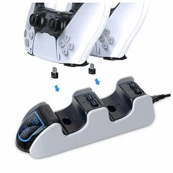 punjac-dual-dock-ps5-horizontalni-oivo-iv-p5207-bijeli Punjač Dual Dock za PS5 kontrolere horizontalni OIVO IV-P5207 bijeli - Slika 1