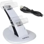 Punjač Dual Dock za PS5 kontrolere vertikalni OIVO IV-P5234 crno-bijeli