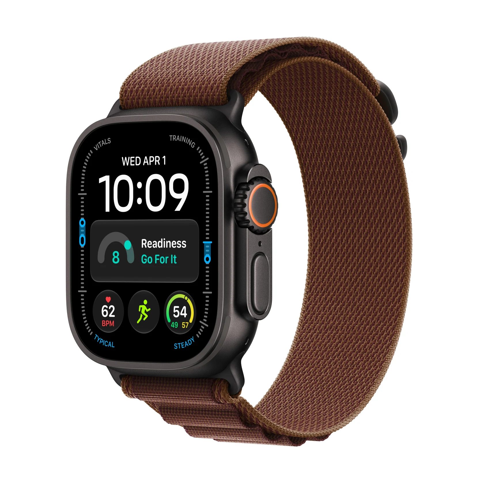 burgundy Apple Watch Ultra 4 49mm Black Titanium Burgundy Alpine Loop M - Slika 1